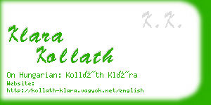 klara kollath business card